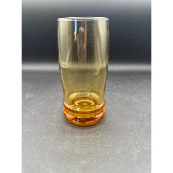 Vintage Amber Glass Drinking Set of 5 Glasses - Picture 6 of 8